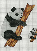 Панда вышивка крестом, схема вышивки панды, скачать бесплатно очаровательные медведи.